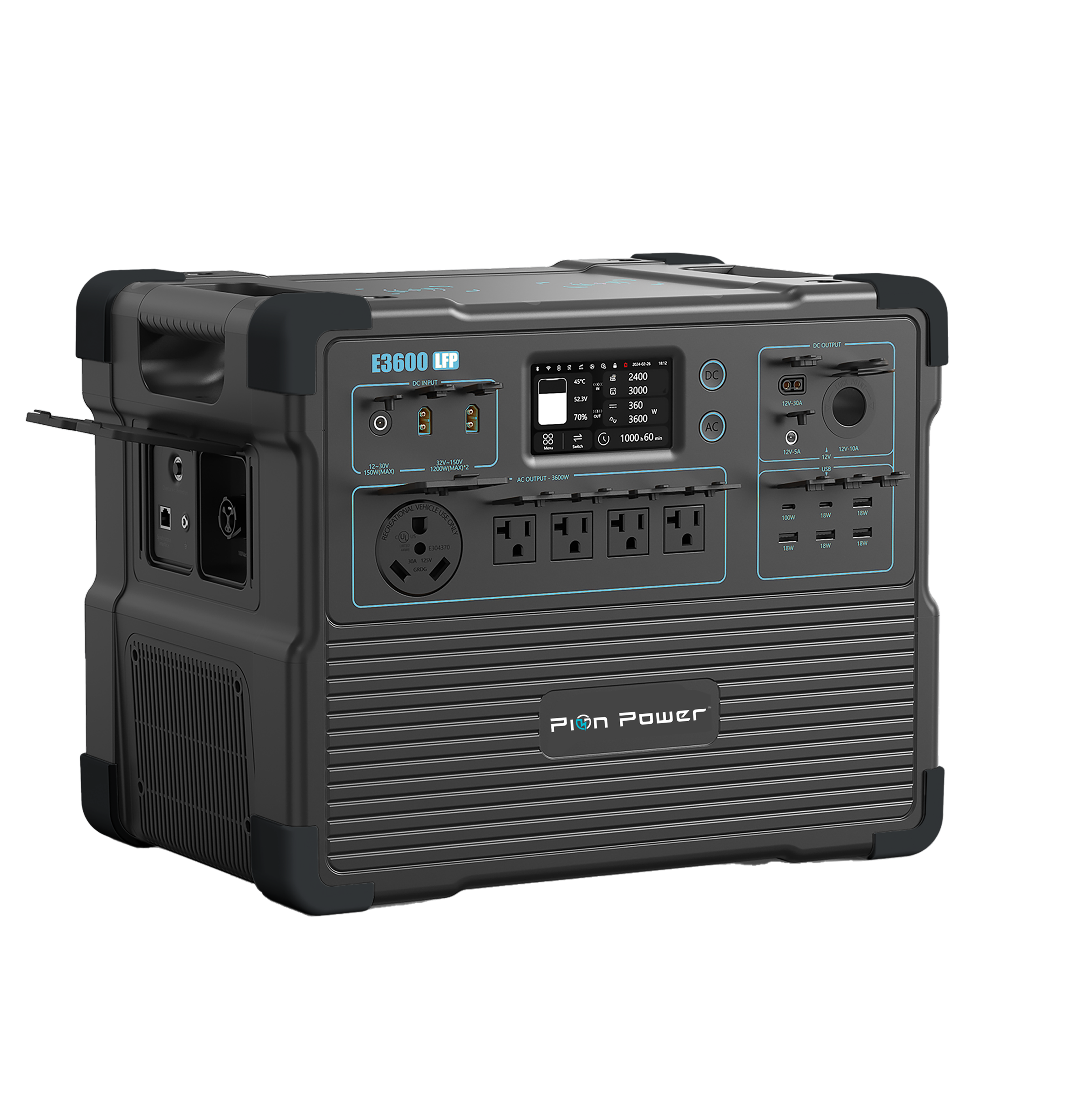 E3600LFP Battery Ports and Features