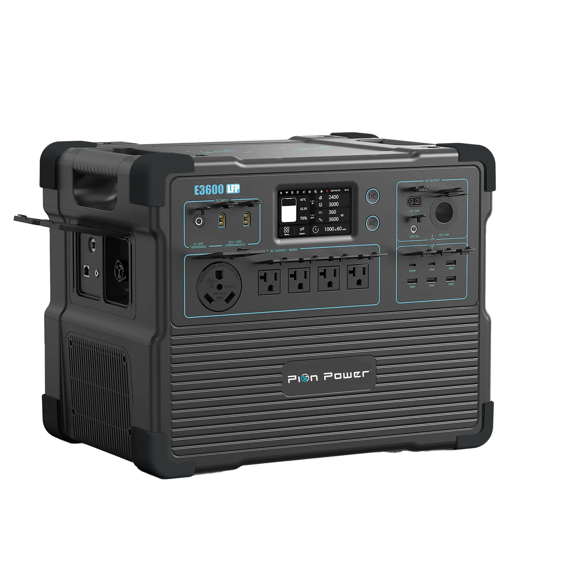 E3600LFP Battery Ports and Features