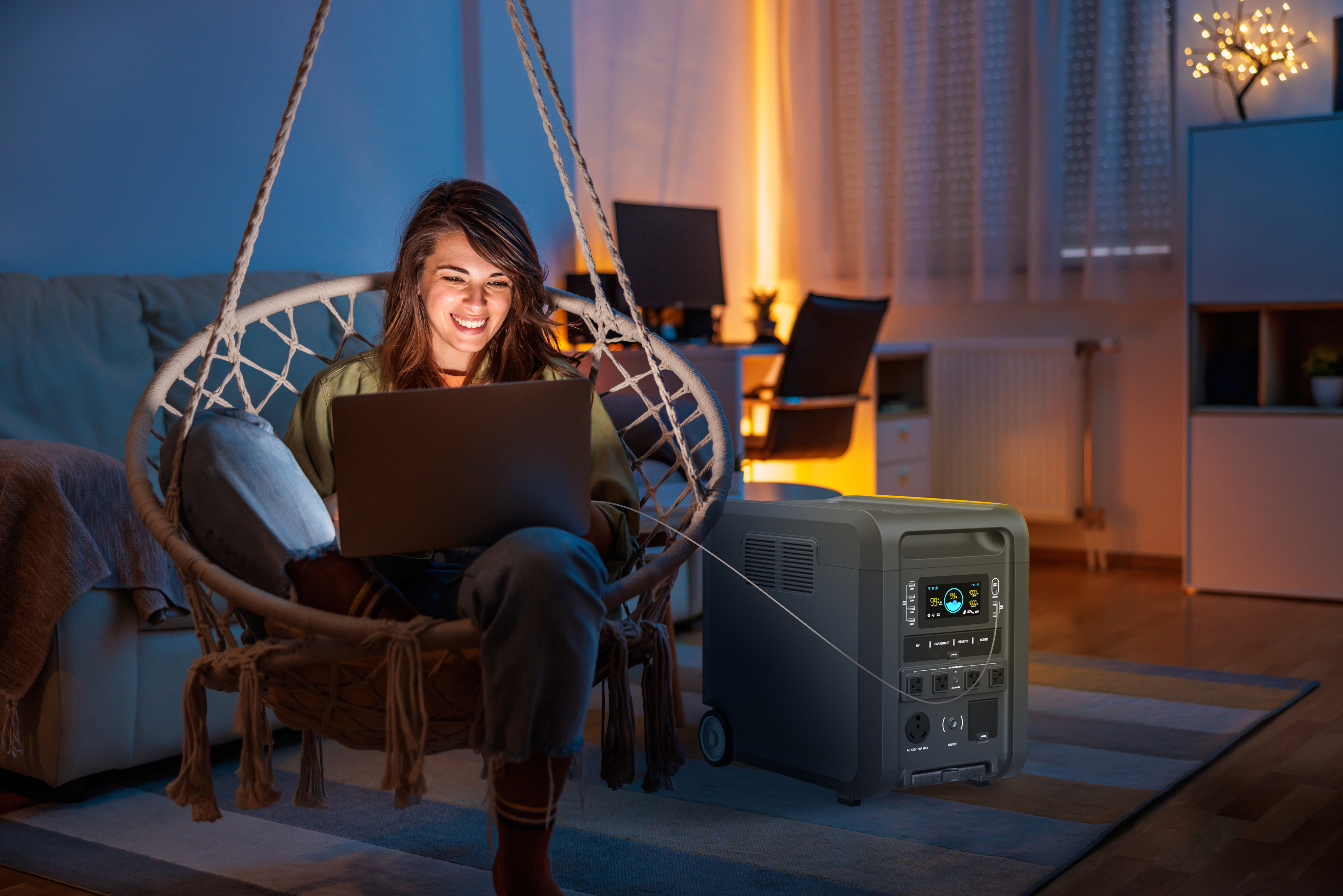 Switching to emergency power during a storm
