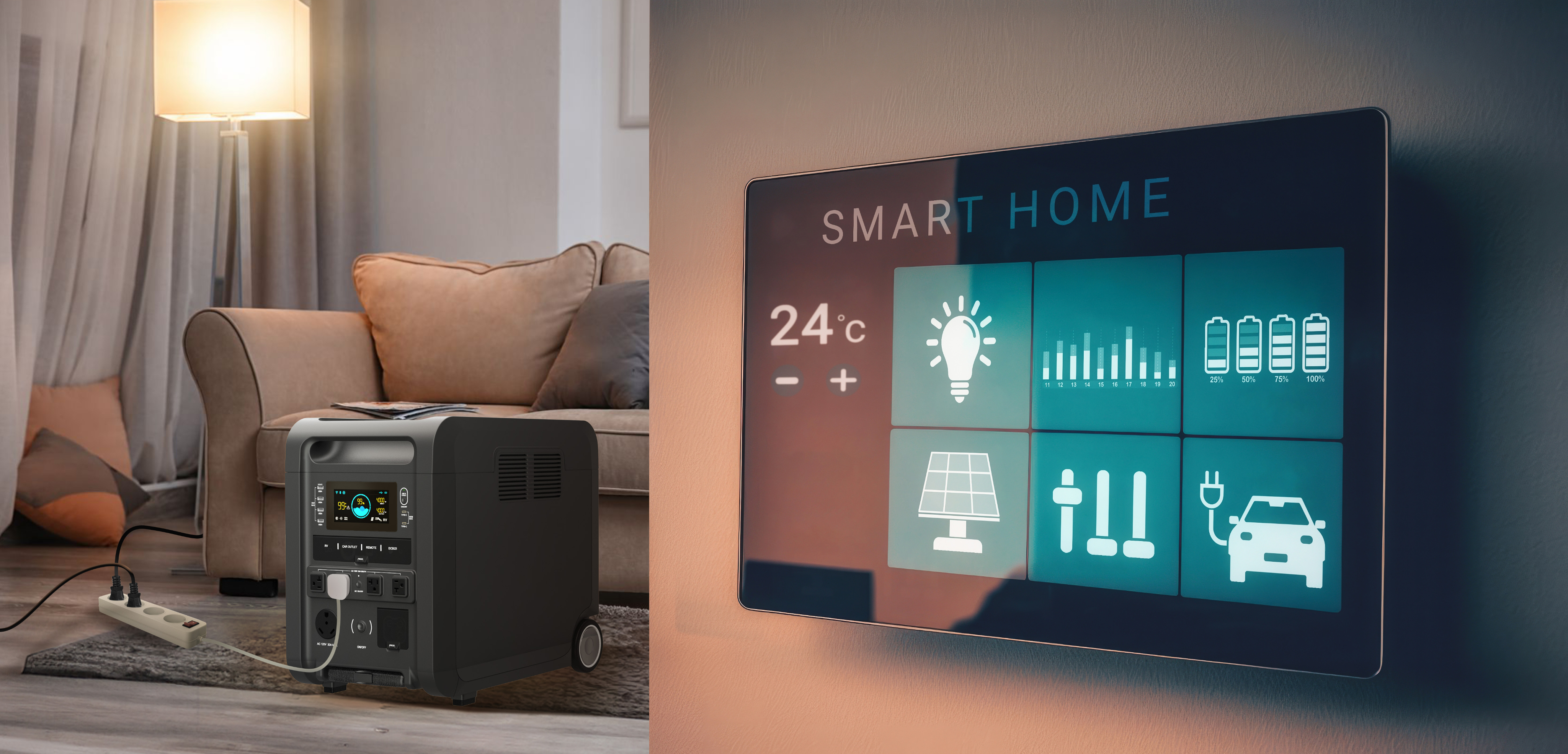 Smart home devices operating during power outage