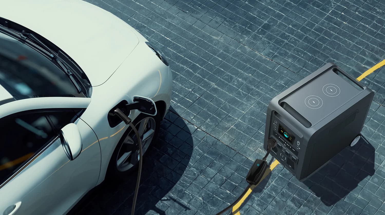 Trek-4200 charging an electric vehicle