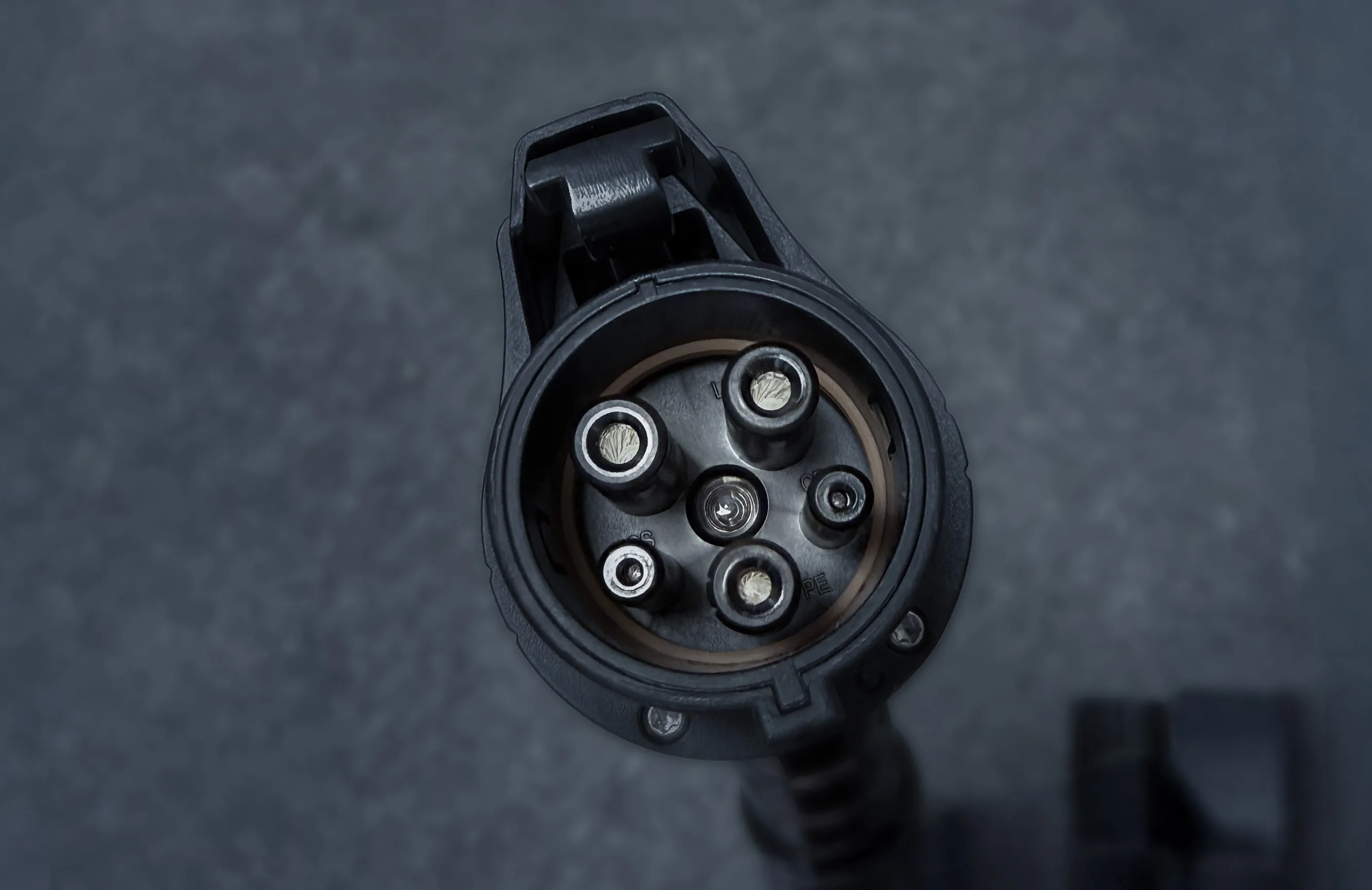 Secure metal locking connector close-up